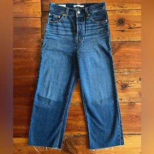 Levi's Dark Blue Ribcage Jeans